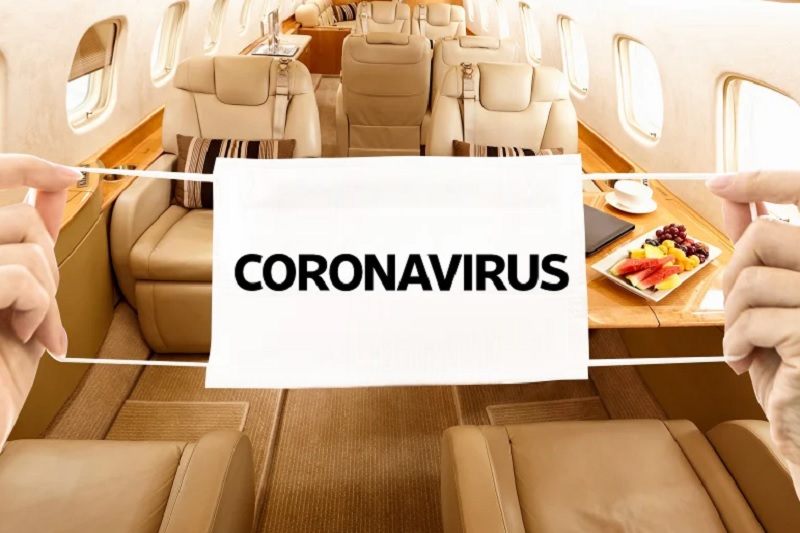 coronavirus private jet